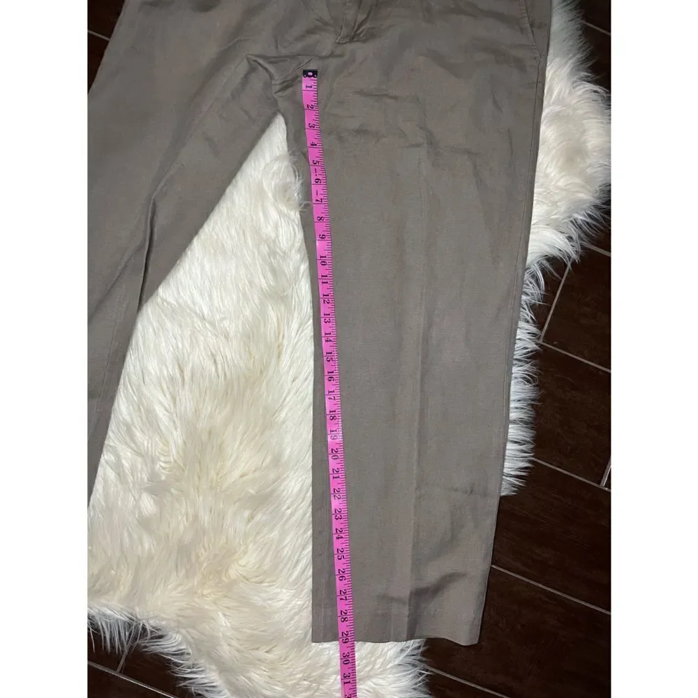 Banana Republic taupe linenFlat front dress pants sz 35X30